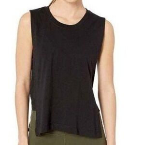 NWT AquaGuard Tank Top CVC Side Black Sz XS Workout Athleisure‎ Yoga